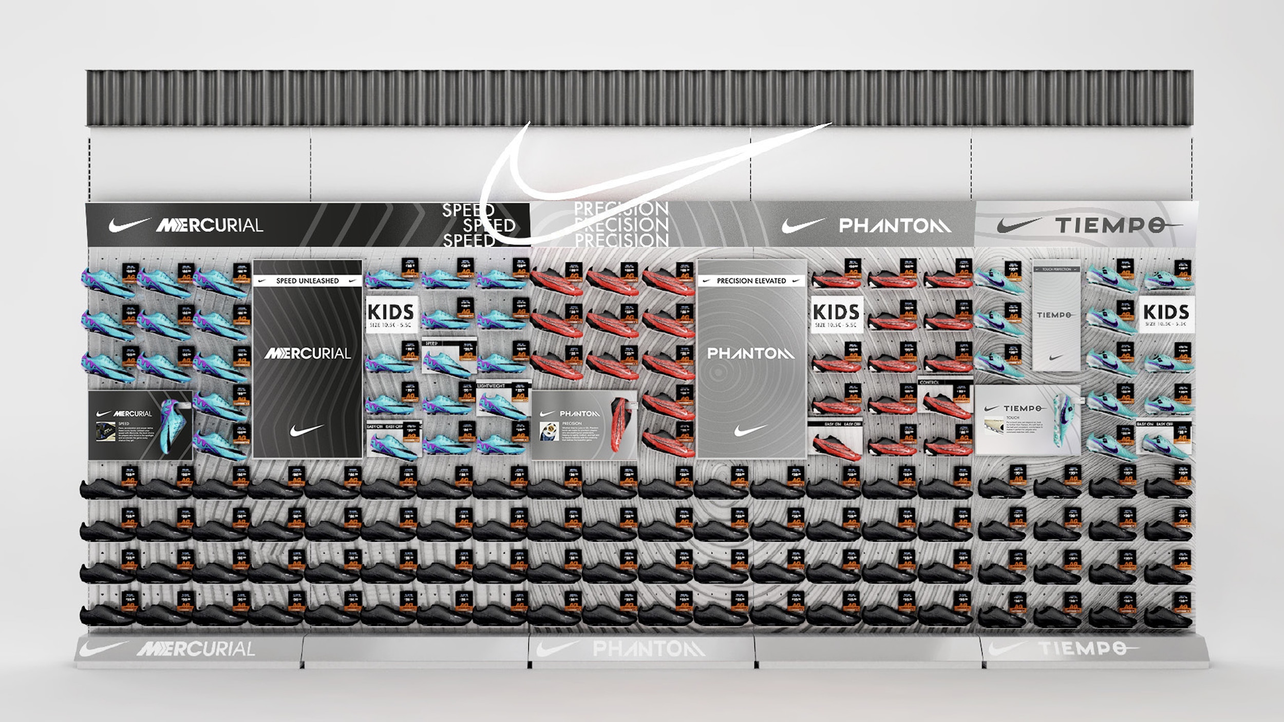 Sports Direct boot wall design — The One Off