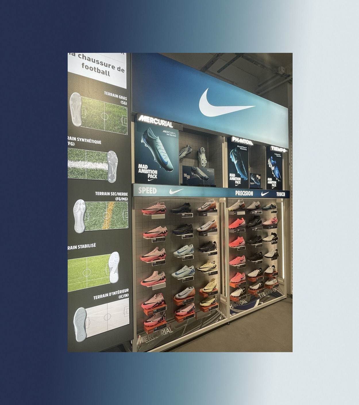 Sports Direct boot wall design — The One Off