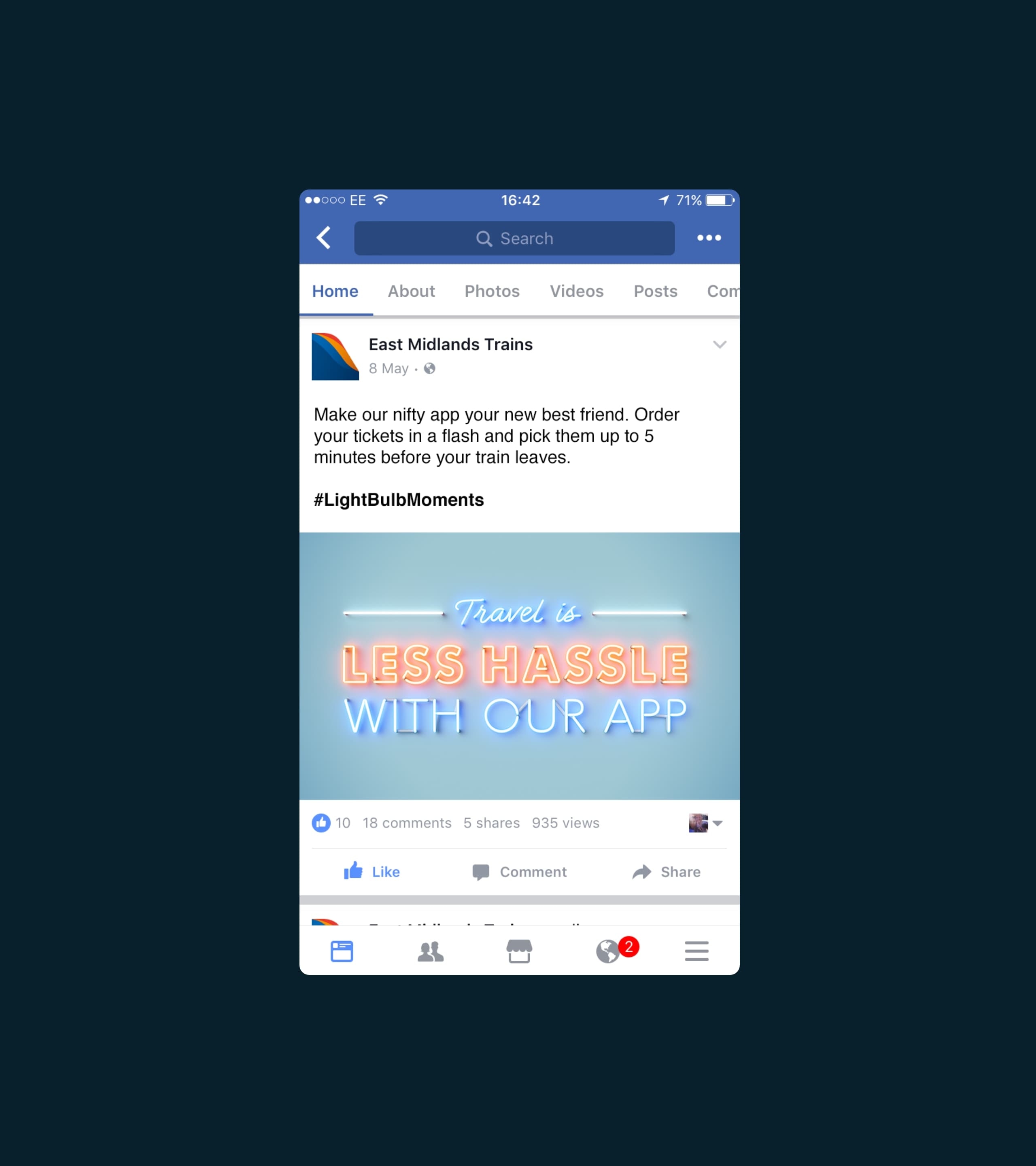 EMT facebook post