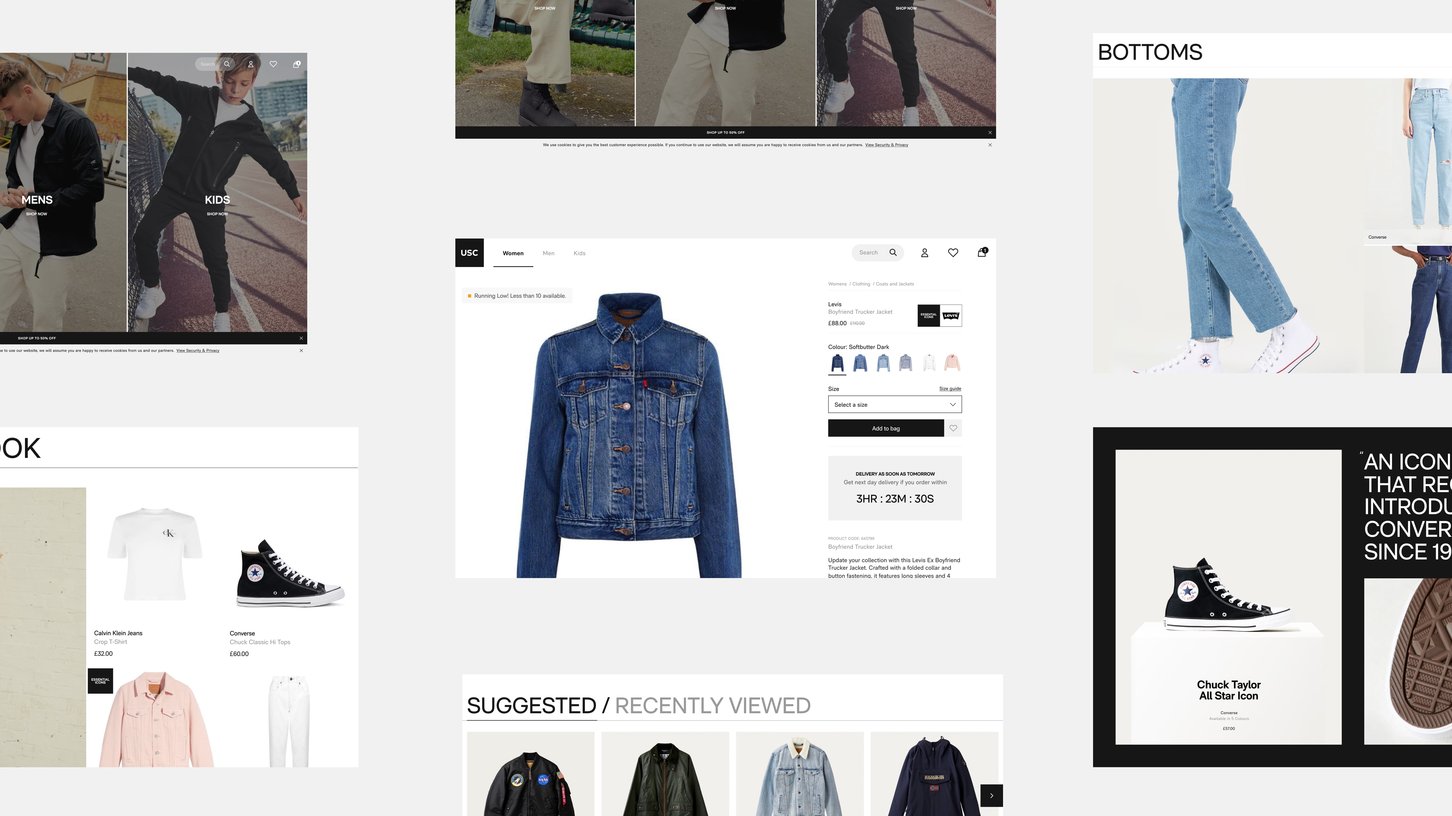USC Web Design Desktop Collage