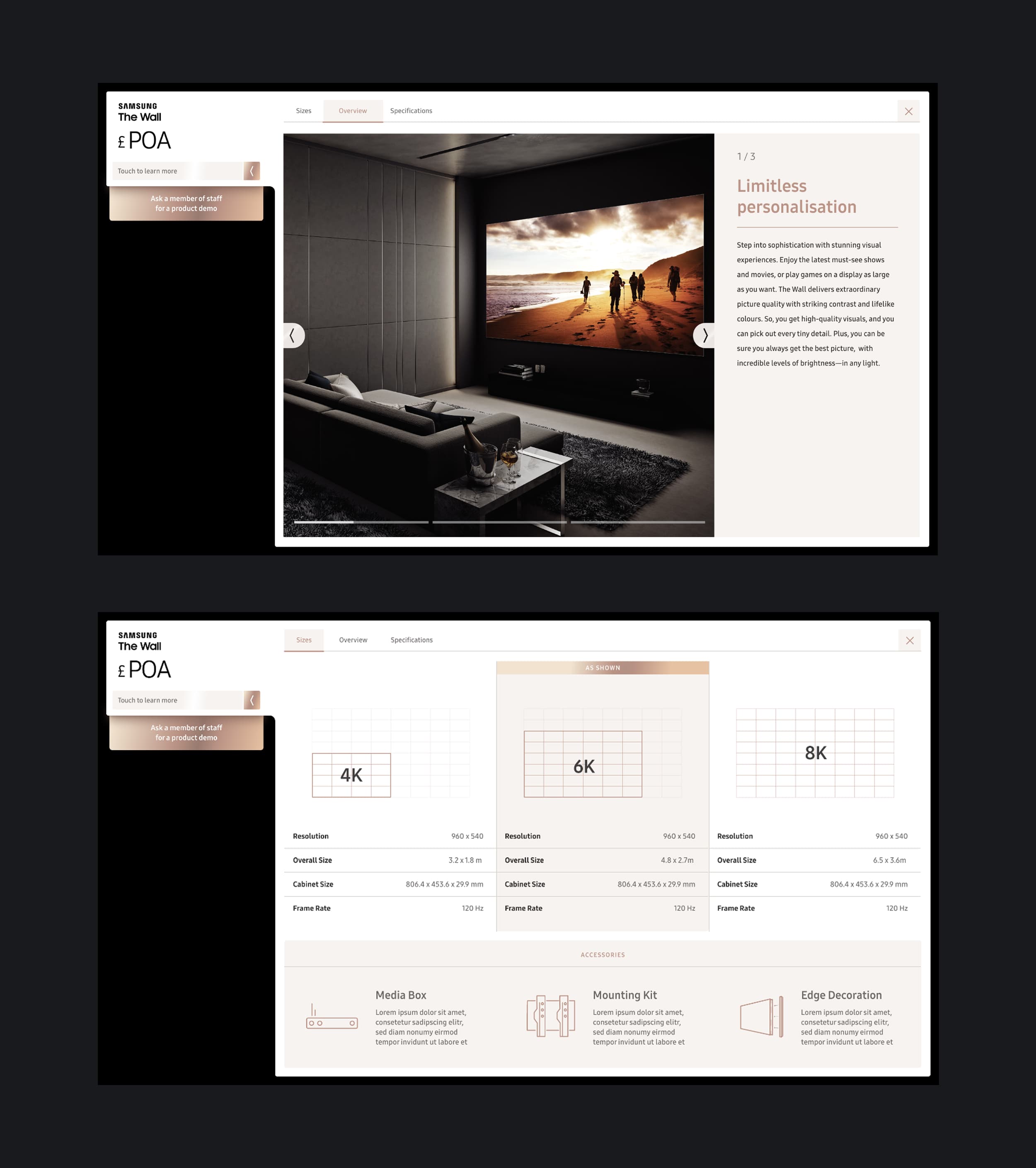 Samsung Digital POS Screens