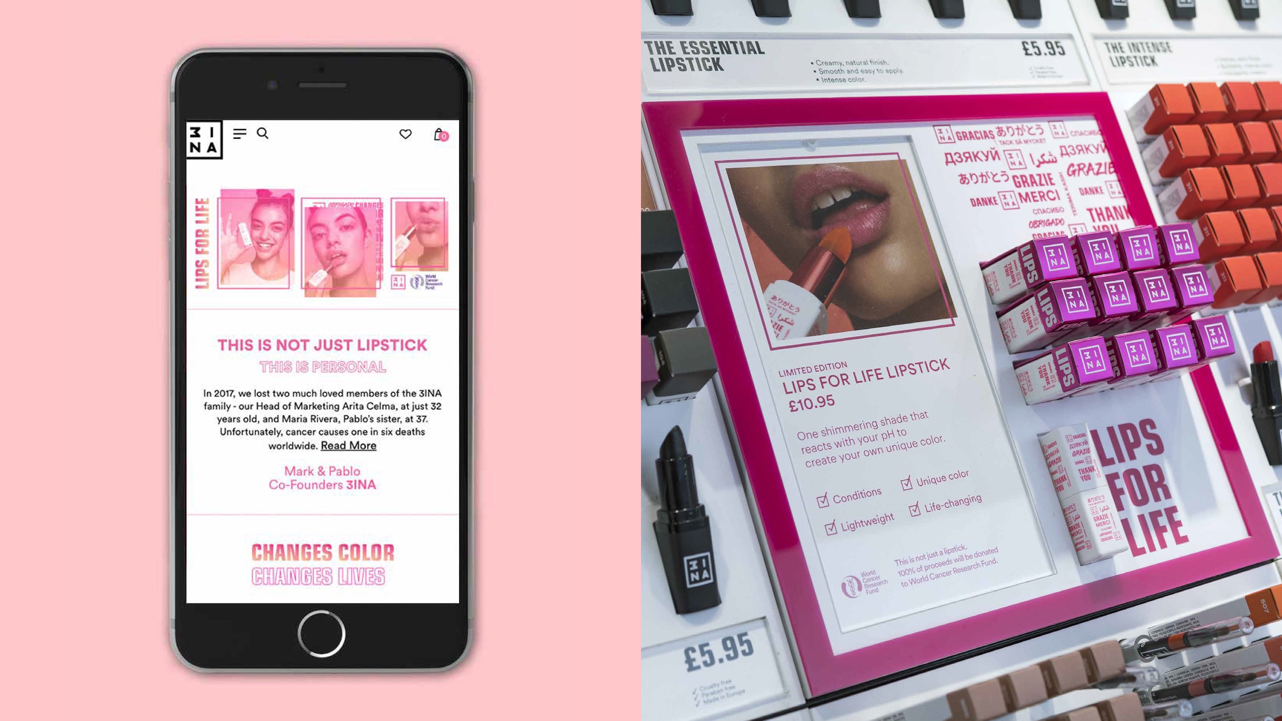 Mina shopper marketing retail graphics — The One Off