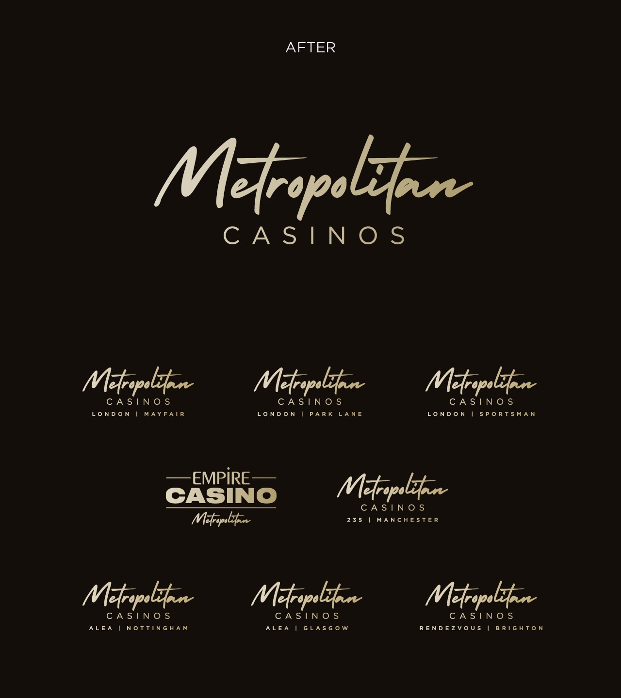 Met Casino brand identity — The One Off