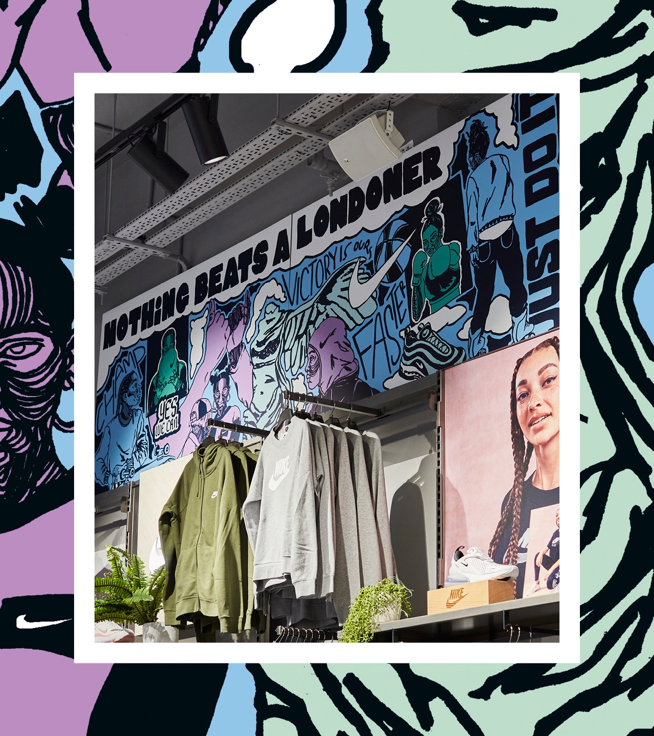 Nike retail activation graphics — The One Off