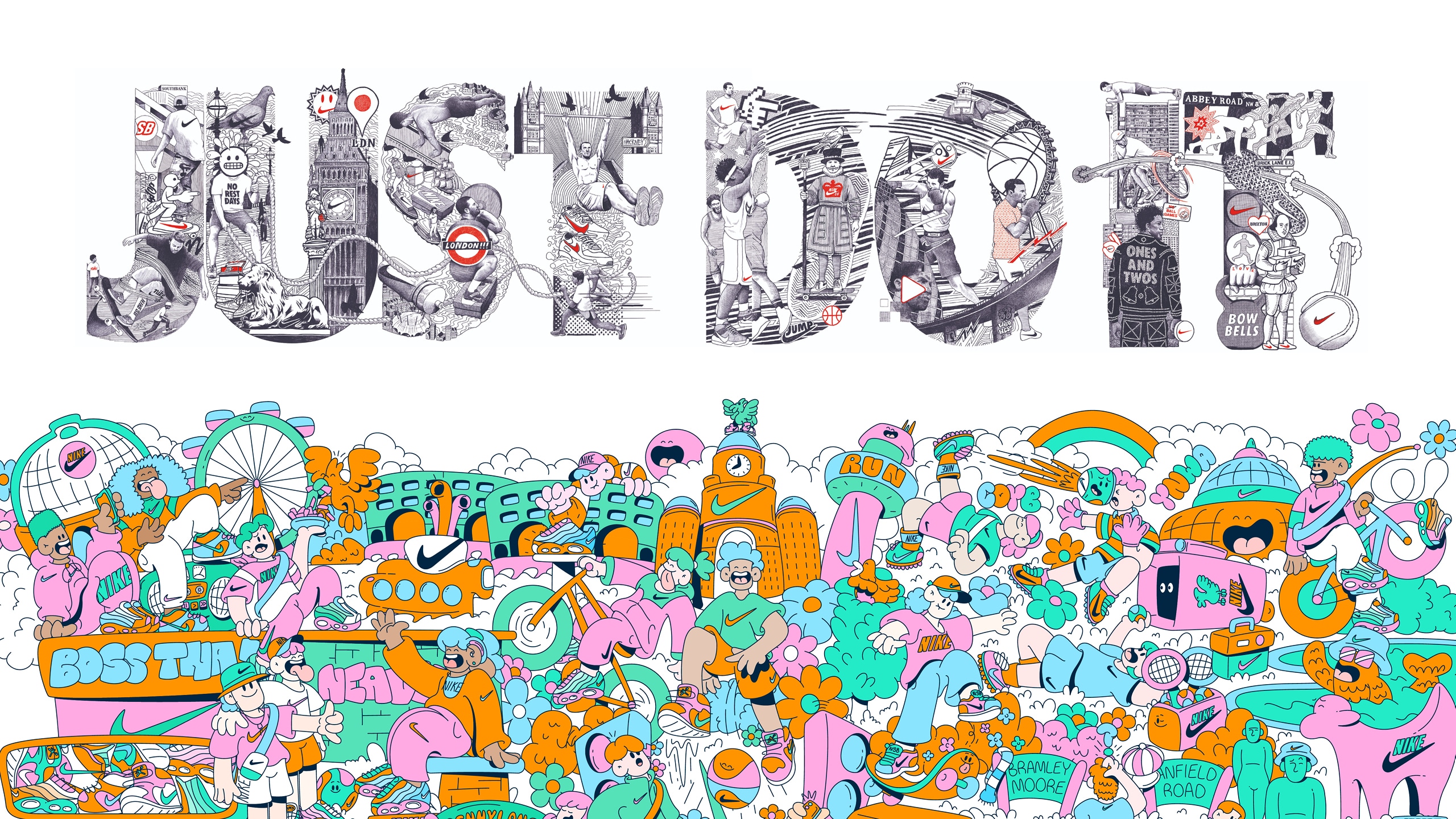 Nike retail activation graphics — The One Off