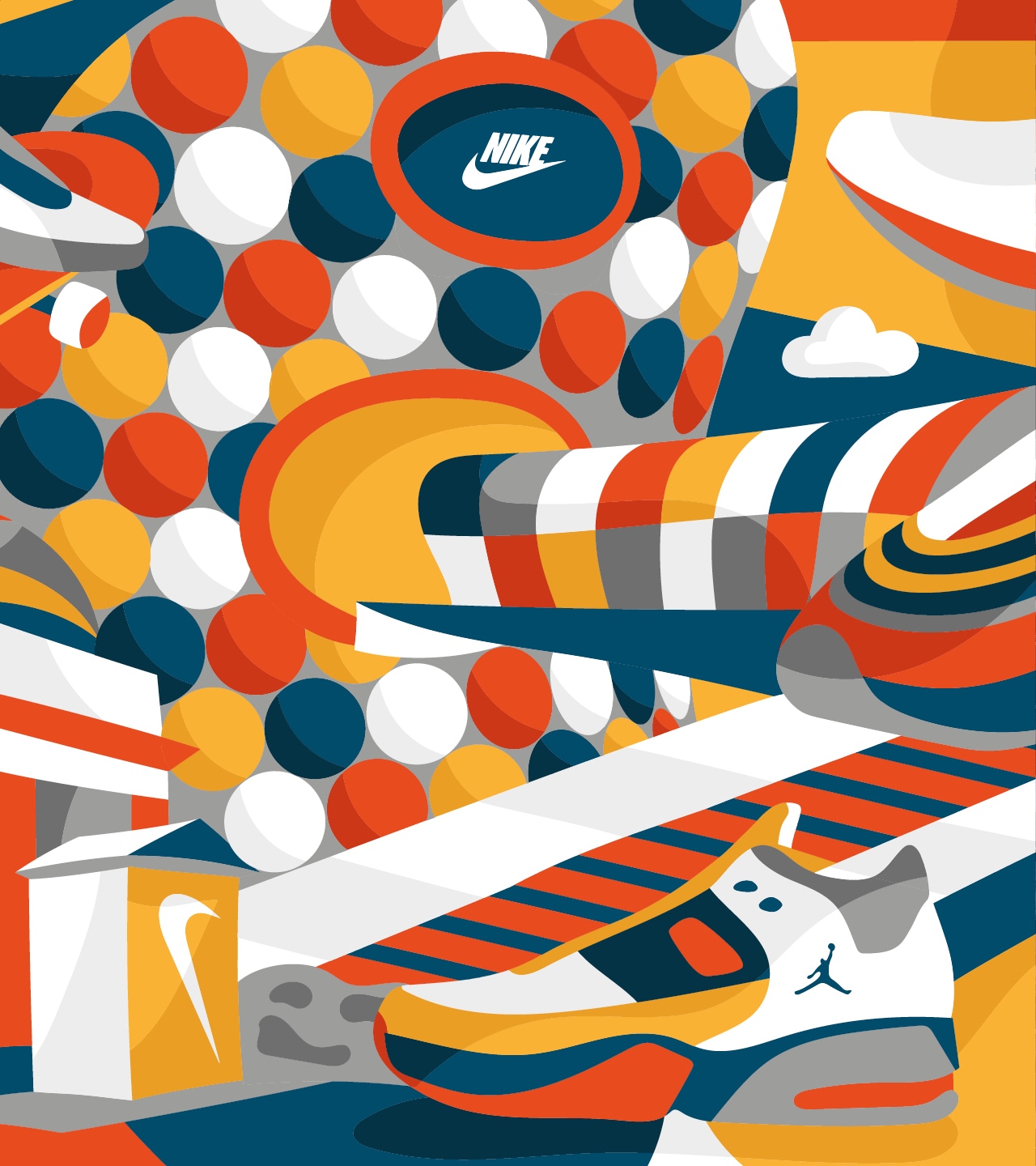 Nike retail activation graphics — The One Off