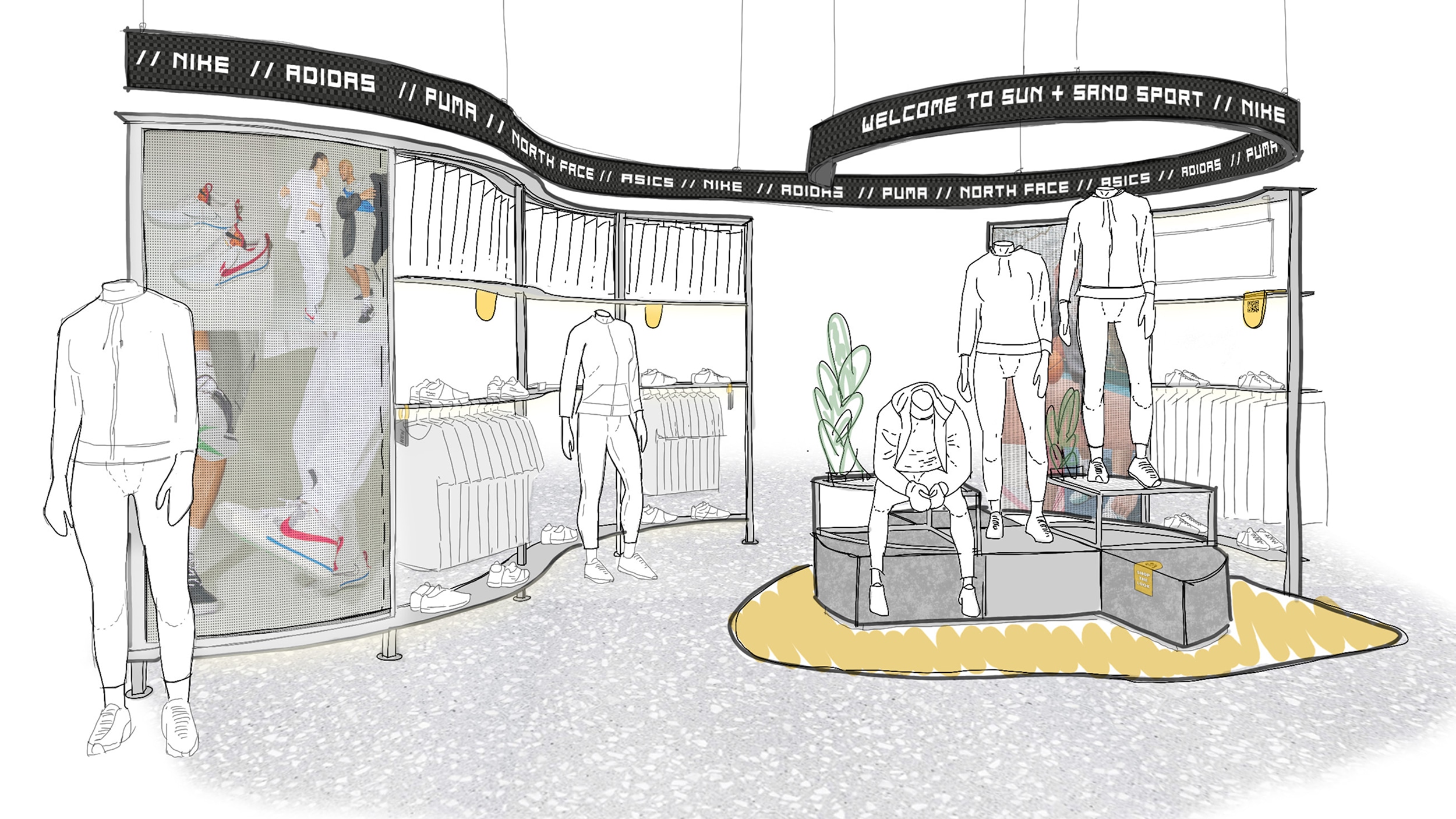 Sun & Sand Sports retail concept design — The One Off