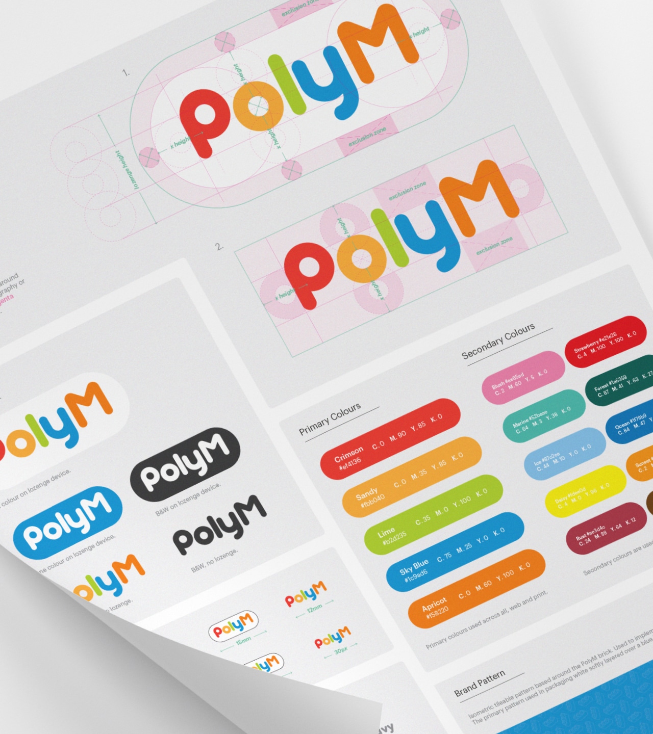 Poly M brand identity design — The One Off
